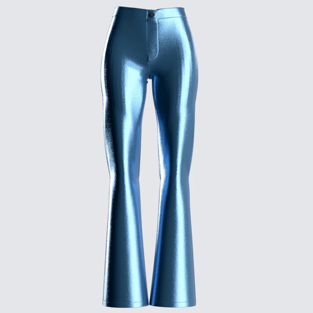 Finesse metallic flare pants